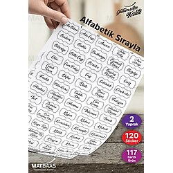 colortouch Beyaz 120 Adet Baharat Bakliyat Kuruyemiş Kavanoz Etiketi Sticker