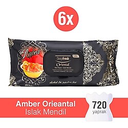 Deep Fresh Oriental Amber 120 Yaprak 6'lı Paket Islak Mendil