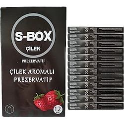 S-Box Feel Çilek Aromalı 12'li 12 Adet Prezervatif