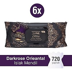Deep Fresh Oriental Oud 120 Yaprak 6'lı Paket Islak Mendil