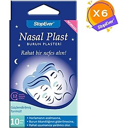 StopEver Nasal Plast Burun Plasteri - Normal Boy 6 Adet (6x10 Plaster)