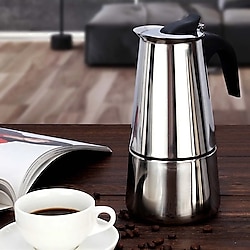Şifa-iNur Yarı Otomatik Moka Pot Italyan Kahve Makinesi Mocha Espresso Latte Paslanmaz Çelik Cezve