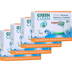 U Green Clean Bitkisel 30 Adet 4'lü Paket Bulaşık Makinesi Tableti