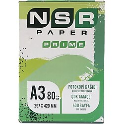 NSR PAPER PRIME A3 FOTOKOPİ KAĞIDI 80 GR 500 SAYFA