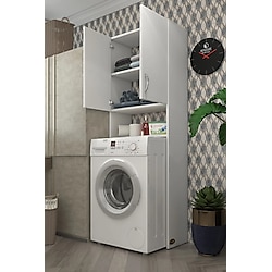 Kenzlife çamaşır makinesi dolabı avdotya byz 180x066x30 banyo ofis