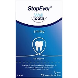 StopEver Well Tooth Smiley Diş İpi 6 Adet (6x50 metre)