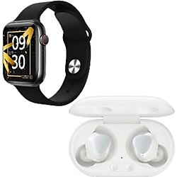 MADEPAZAR Samsung Galaxy Buds+ Beyaz Bluetooth Kulaklık M26 Plus Smart Watch 6 Siyah Akıllı Saat