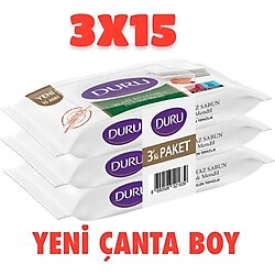 Duru Beyaz Sabun Kokulu Islak Mendil Çanta Boy 3x15