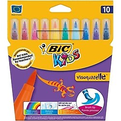 Bic Kids Visaquarelle Fırça Uçlu Keçeli Boya Kalemi 10 Renk TYC00560955578