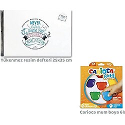 CARIOCA Toospik Akademi Çocuk Tükenmez Resim Defteri&carioca Teddy Crayons 6lı
