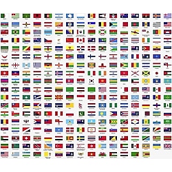 KT Decor 288 Adet Ülke İsimleri Ve Bayrakları Mega Set Duvar Sticker