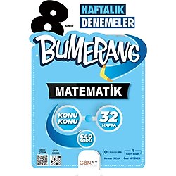 Gün&Ay Yayınları Günay Yayınları 8. Sınıf 32 Haftalık Bumerang Matematik Deneme 2022