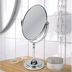 Raicon Makyaj Aynası 3x Büyüteç Çift Taraflı Daire Ayna Paslanmaz Çelik
