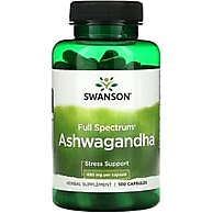 SWANSON Ashwagandha 450 Mg 100 Kapsül Herbal Supplement