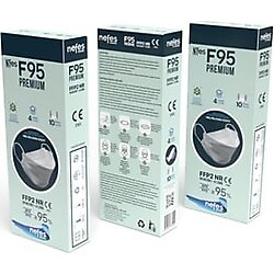 Nefes F95 F99/N95 FFP2 Premium Kore Tipi 10'lu Tekli Paketli Maske Beyaz