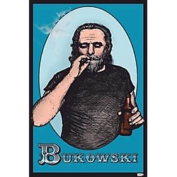 Bukowski Portre Retro Ahşap Poster 10x20 Cm