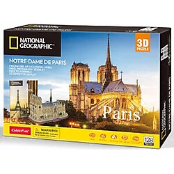 Cubic Fun 3D Puzzle National Geographic Serisi Notre Dame De Paris - Fransa 128 Parça DS0986h Karışık Desenli
