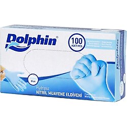 Dolphin Pudrasız Nitril Eldiven (M) - M - Mavi