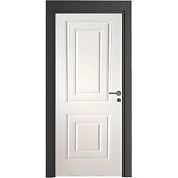 PVC Kaplı WC Kapısı Simetri Beyaz Antrasit Kasa Kasa 10 cm