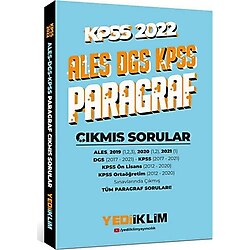 2022 KPSS-ALES-DGS Paragraf Çıkmış Sorular Yediiklim Yayınları