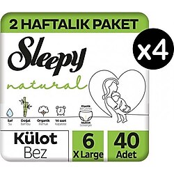 Sleepy Natural 6 Numara XLarge 80'li 2 Paket Külot Bez