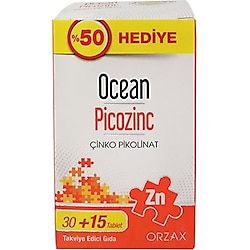 Ocean Picozinc Çinko Pikolinat 30+15 Tablet