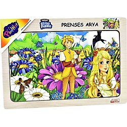 PlayWood Prenses Arya Çiçek Bahçesinde - 20 Parça Ahşap Eğitici Puzzle