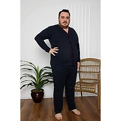 Erkek Büyük Beden Hastane Pijama Takımı Boydan Düğmeli Takım Tampap 3998