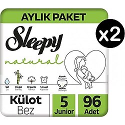 Sleepy Natural 5 Numara Junior 192'li Ultra Fırsat Paketi Külot Bez
