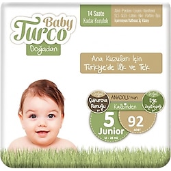 Baby Turco Doğadan 5 Numara Junior 92'li Bebek Bezi
