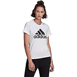 adidas Kadın W BL T LOUNGEWEAR Essentials Logo Tişört BLACK/WHITE L