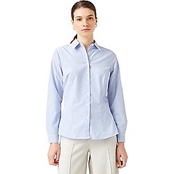 Koton Kadın Basic Gömlek Çizgili Uzun Kollu Mavi Çizgili (01K) 44