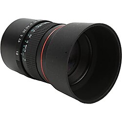 OKAT Büyük Diyafram Kamera Lensi, 6 Bıçak 28,3° Görüş Açısı 85 mm F1,8 Manuel Odaklama Orta Telefoto Portre Lens Taşınabilir A6400 Aynasız Kamera için