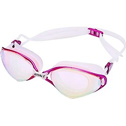 Dwawoo Yüzme gözlüğü, uniseks profesyonel yetişkin galvanik buğu önleyici UV yüzücü gözlüğü (pembe)