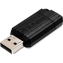 VERBATIM USB 2.0 DRIVE 64GB STORE'N'GO PINSTRIPE BLACK P-BLIST