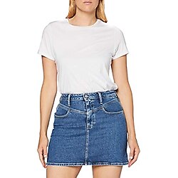 Calvin Klein Jeans Kadın High Rise Mini Etek, Açık Mavi Yoke, 27W Short