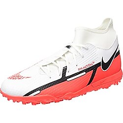 Nike Üniseks Phantom Gt2 Club Dynamic Fit Tf Futbol Ayakkabısı, Beyaz Parlak Kızıl Volt, 5.5 UK
