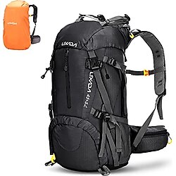 Lixada Trekking sırt çantası, yürüyüş sırt çantası, seyahat sırt çantası, sırt çantası, 50 l, su geçirmez, yağmur örtülü