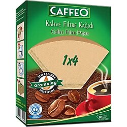 Caffeo 1X4/80 Kahve Filtresi Kağıdı(Paket İçi 80 Filtre), Siyah