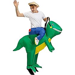 JASHKE Şişirilebilir Kostüm Dinozor Şişme Kostüm Ride on Trex Kostümleri Yetişkin