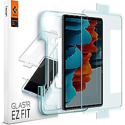 Spigen Samsung Galaxy Tab S7 Cam Ekran Koruyucu Kolay Kurulum GLAS.tR EZ Fit Slim HD - AGL02032