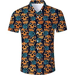 RAISEVERN erkek eğlenceli Hawaii gömleği, yazlık, baskılı tişört, rahat, kısa kollu gömlek, kıyafet, tatil kıyafetı, düğmeli, Hawaii Aloha kıyafet, M - XXL Tiger XXL