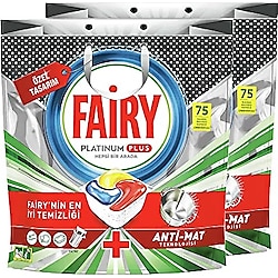 Fairy Platinum Plus 75 Adet 2'li Paket Bulaşık Makinesi Tableti