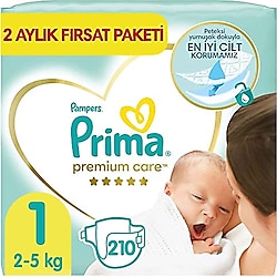 Prima Premium Care 1 Numara Yenidoğan 210'lu Bebek Bezi