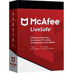 McAfee LiveSafe 1 YIL 1 Cihaz PC MAC MOBIL ONLİNE TESLİM