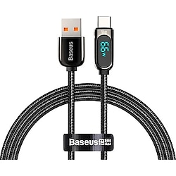 Baseus Display 66 W 2 m Type-C to USB Hızlı Şarj Kablosu