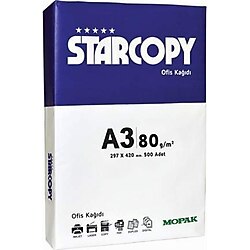 Mopak Starcopy A3 Fotokopi Kağıdı 80 Gr 5x500 2500 Adet 1 Koli