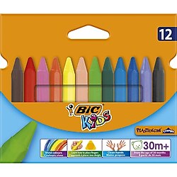 Bic Kids Plastidecor Üçgen Elleri Kirletmeyen Pastel Boya 12 Renk