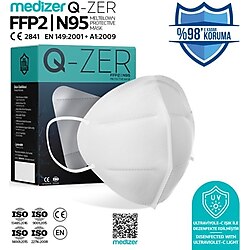 Qzer FFP2 N95 Maske 10'lu 10 Paket