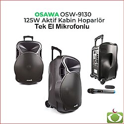OSAWA Siyah Osw-9130 Taşınabilir Portatif Seyyar Ses Sistemi 125 Watt